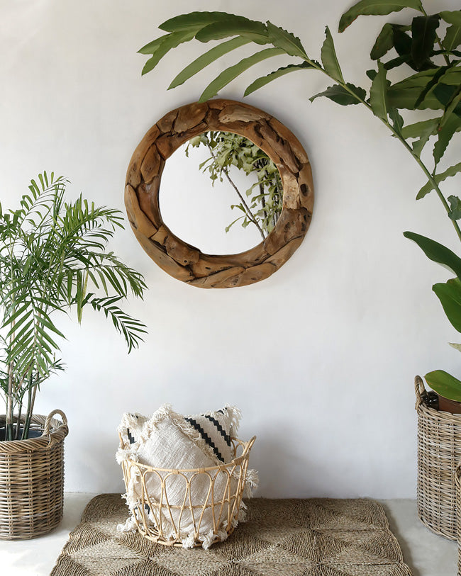PRIMITIVE ROUND MIRROR