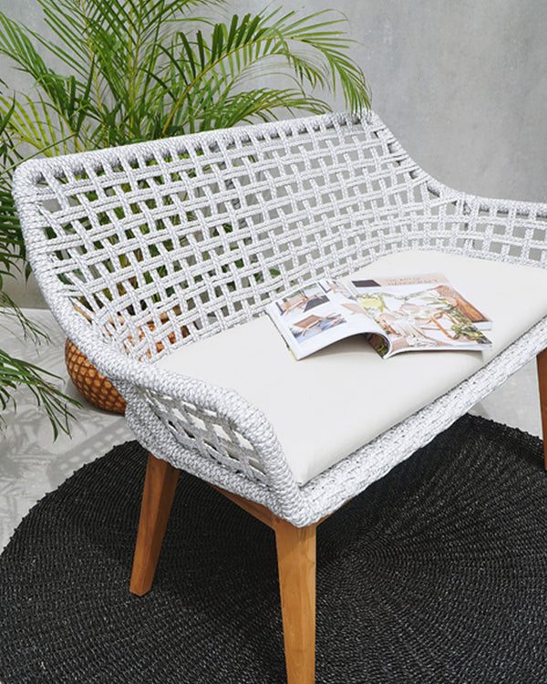 PAROS SOFA 2 SEATER WITH WHITE CUSHION