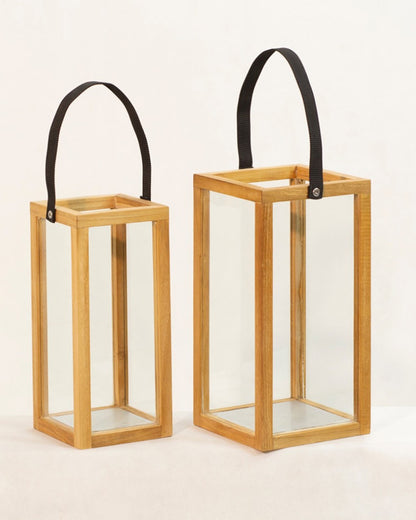 SOLOMON TEAK LANTERNS S/2