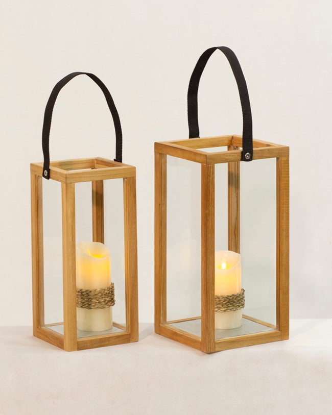 SOLOMON TEAK LANTERNS S/2