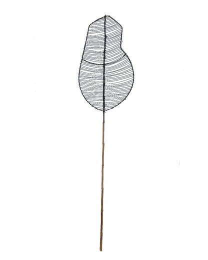 BOHO LEAF STICK BLACK