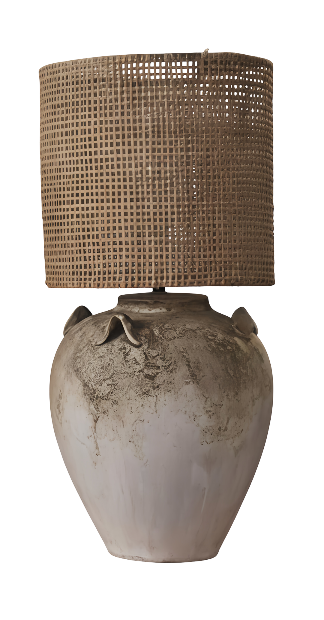 CLAY AND CANE LAMP