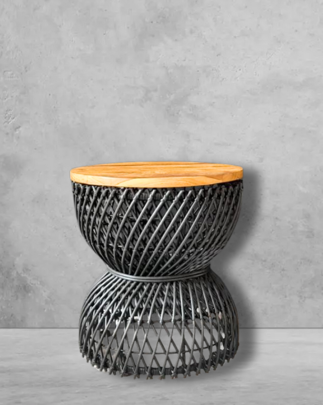 CHARCOAL WAVE SIDE TABLE