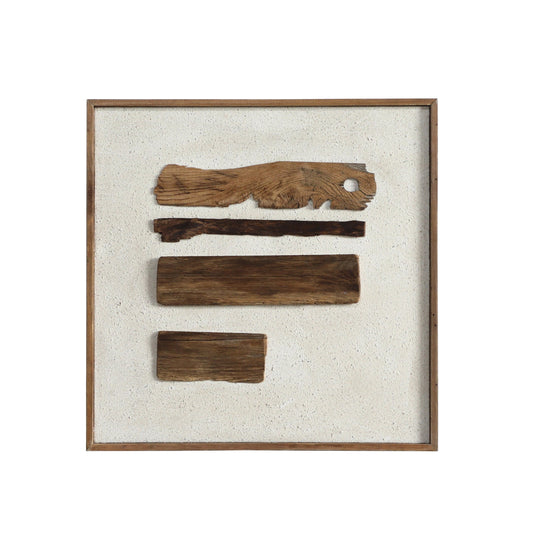 THE FOUR-PIECE ABSTRACT WOOD FRAME
