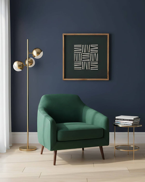 GRIDWORK IN MONOTONE, BLACK