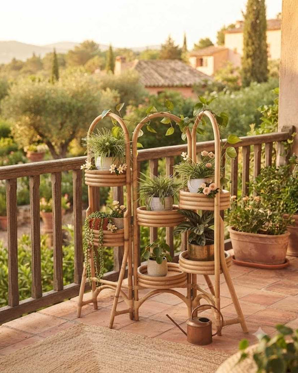 RATTAN PLANTER SET 3 - DOUBEL
