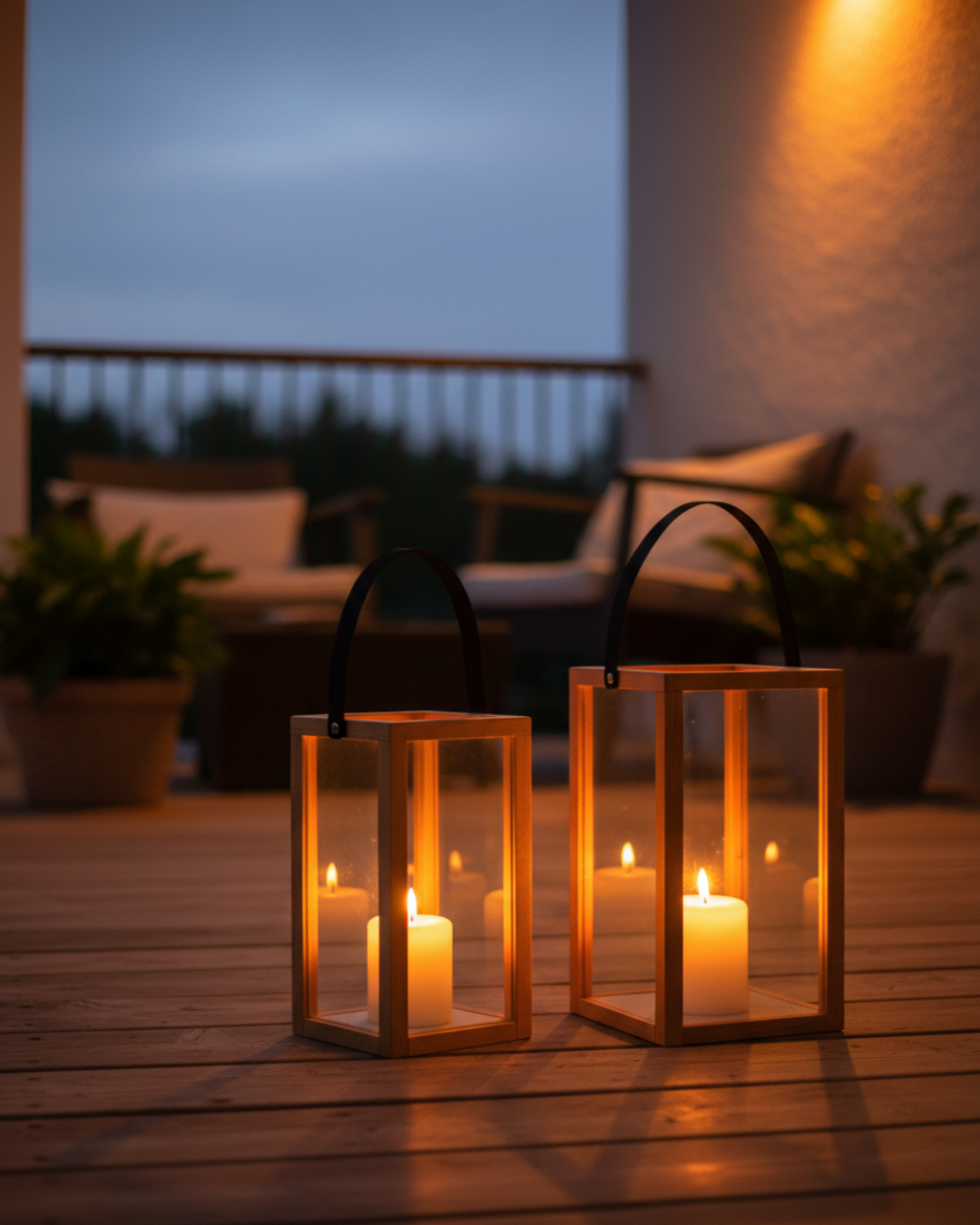 SOLOMON TEAK LANTERNS S/2