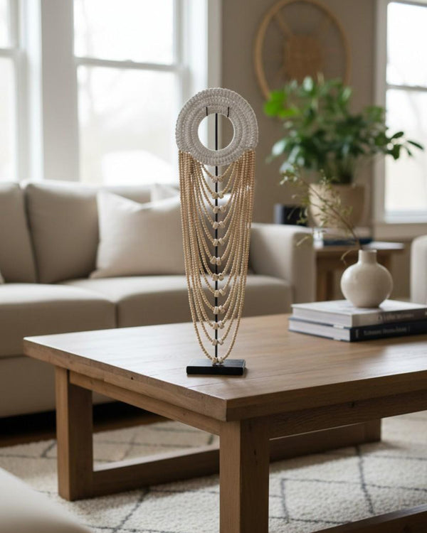 THE MARA SHELL NECKLACE ON STAND