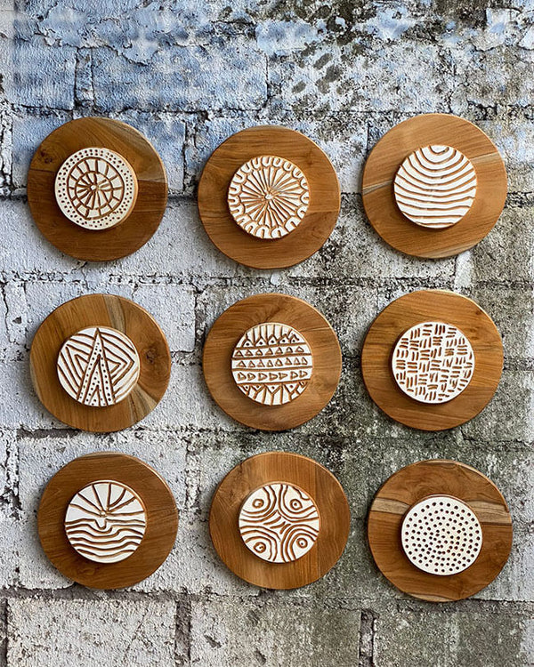 WALL DÉCOR SET OF 4 WITH ASSORTED PATTERNS