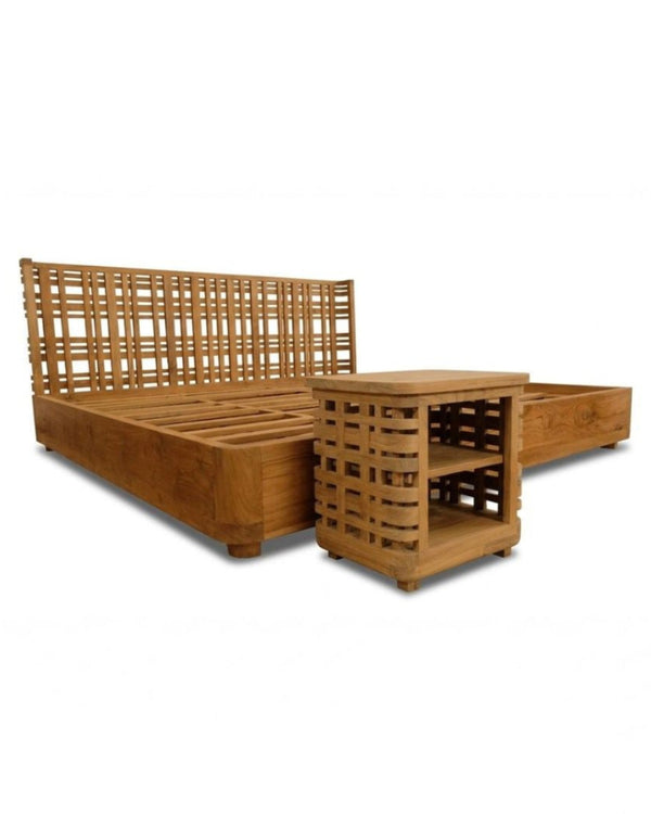 WAVE BED & NIGHT STAND