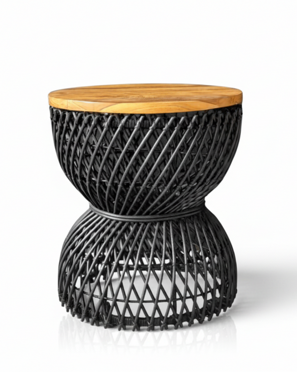 CHARCOAL WAVE SIDE TABLE